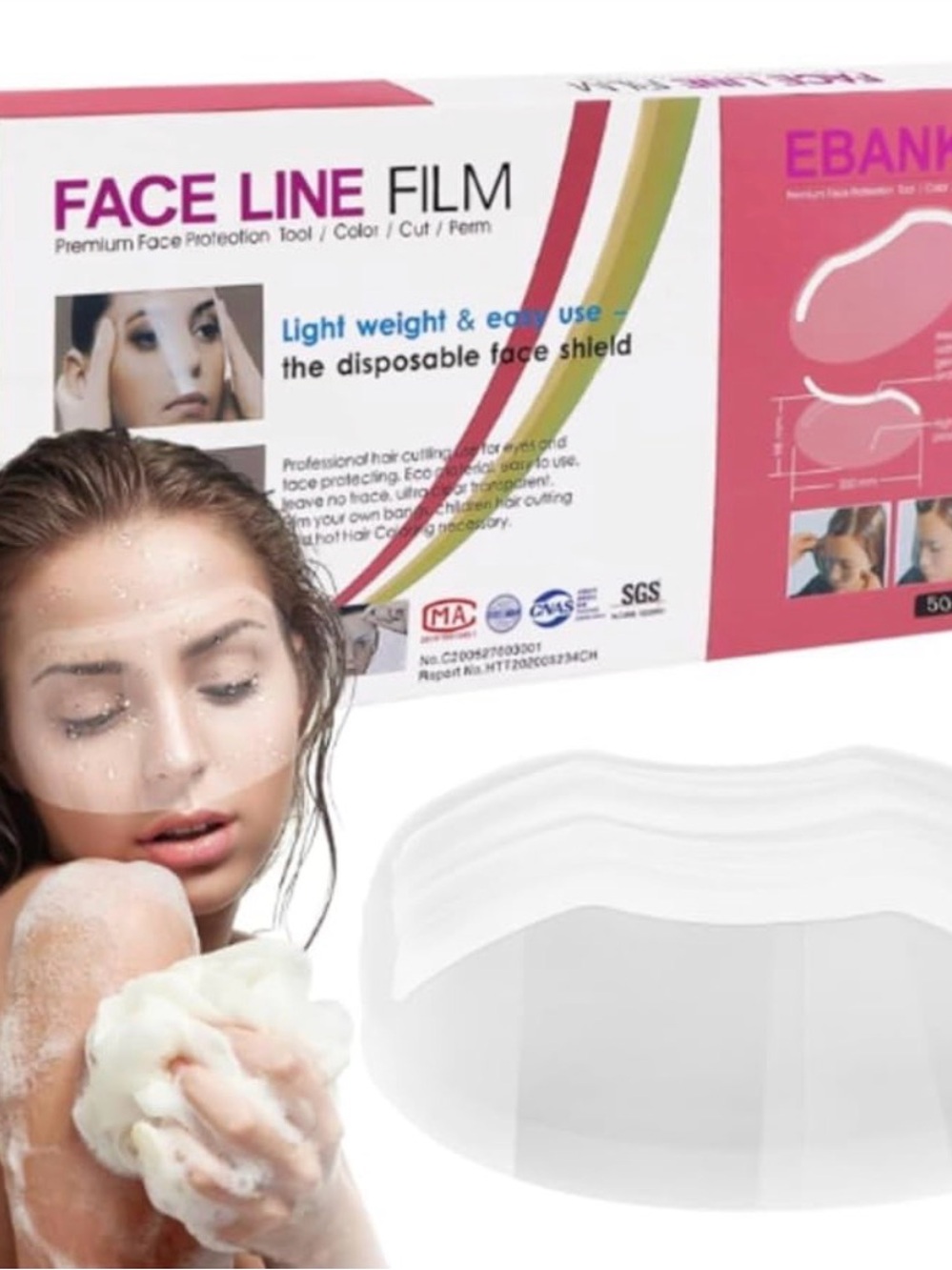 Eyebrow shower shield visor for microblading permanent makeup and tinting